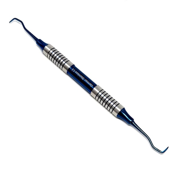 A2Z Scilab Hollow Handle Sickle Scaler U31/32 Blue Titanium Double Ended Stainless Steel Dental Tool A2Z-ZR937 - main